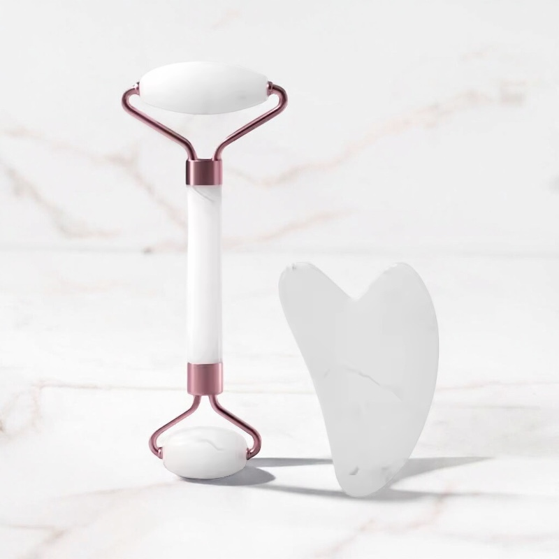 Duo Gua-Sha & Rouleau Visage — Massage Drainant & Anti-Rides