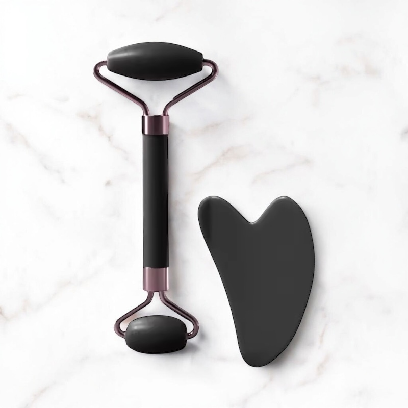 Duo Gua-Sha & Rouleau Visage — Massage Drainant & Anti-Rides