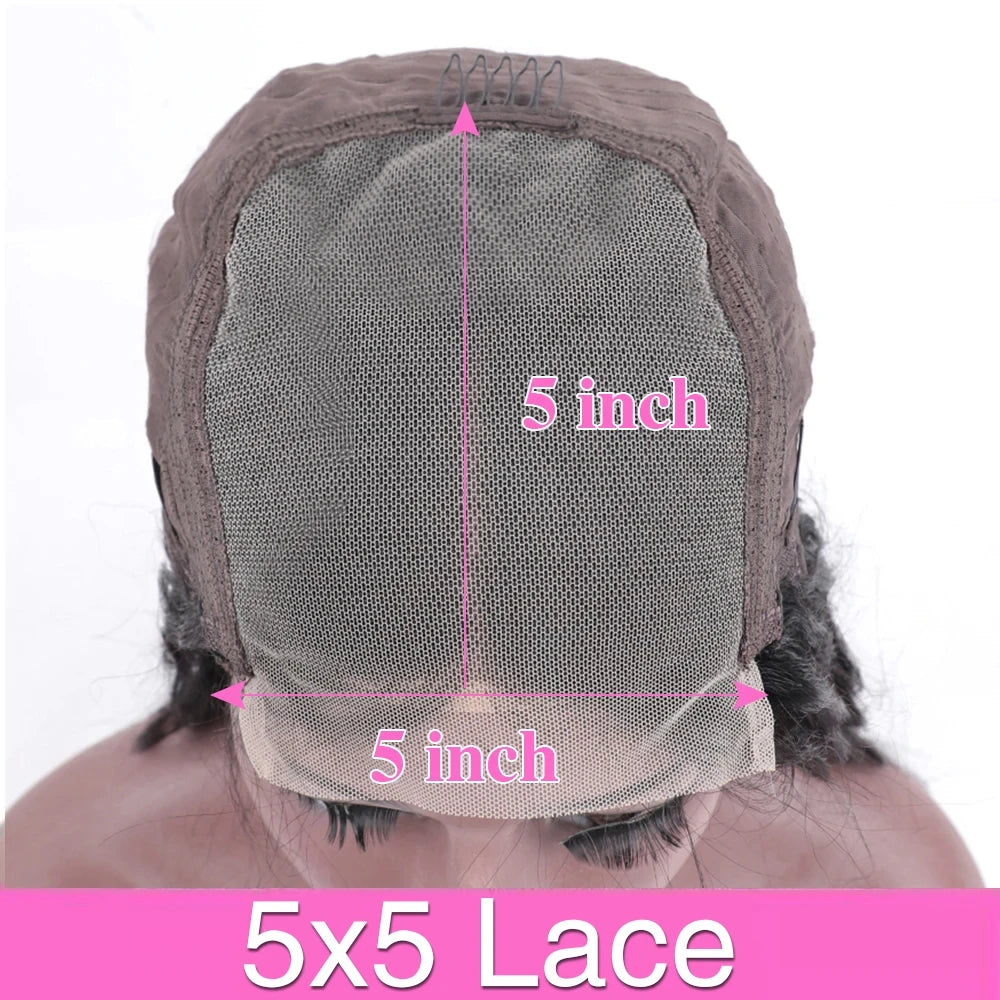 Perruque frontale en dentelle HD 13x6 à ondulations profondes de 38-40 pouces, cheveux humains bouclés à ondulations d'eau, perruque brésilienne en dentelle 5x5 pré-épilée pour femmes