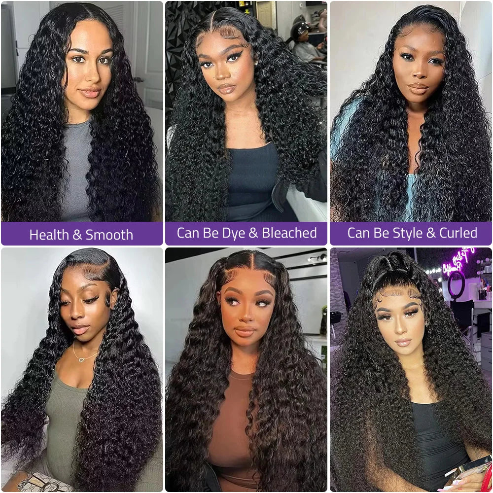 Perruque Deep Wave HD Lace Front – 100% Cheveux Humains Brésiliens | 38-40 pouces