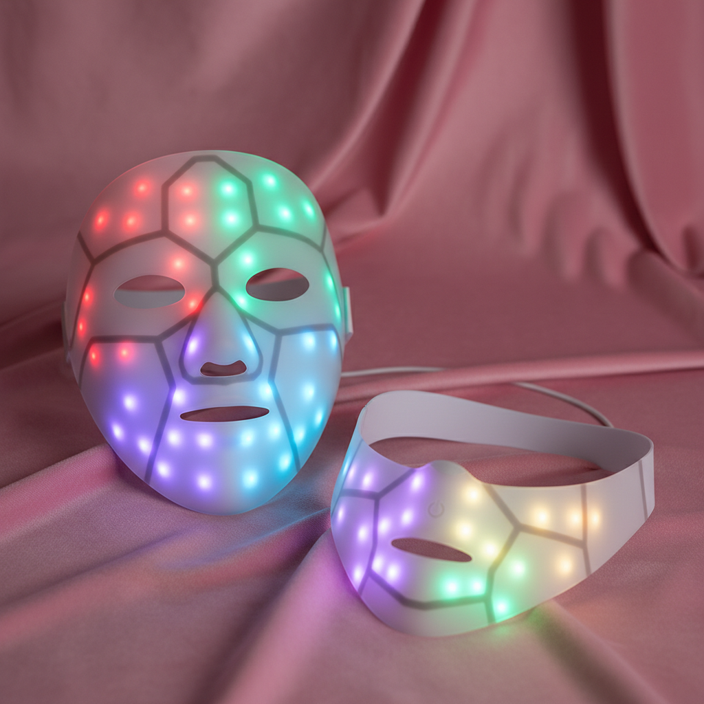 Masque LED Visage et Cou 7 Couleurs Photon Thérapie
